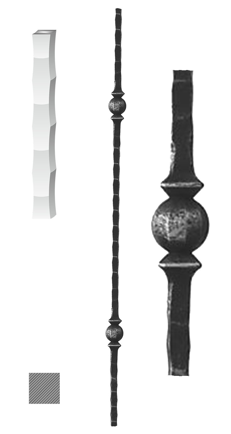 Kované tyče, stĺpy