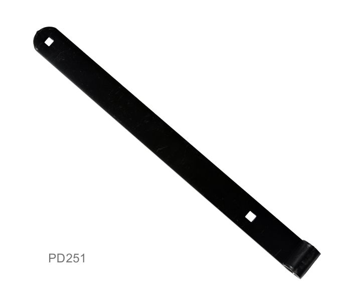 Kovanie pásové 600 x 35 x 4 mm, pre čap ø 14 mm, čierny lak