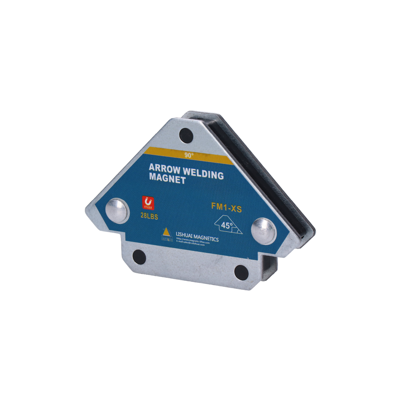 Zvárací magnet, 12,5 kg, uhly: 45°/90°/135°, feritový