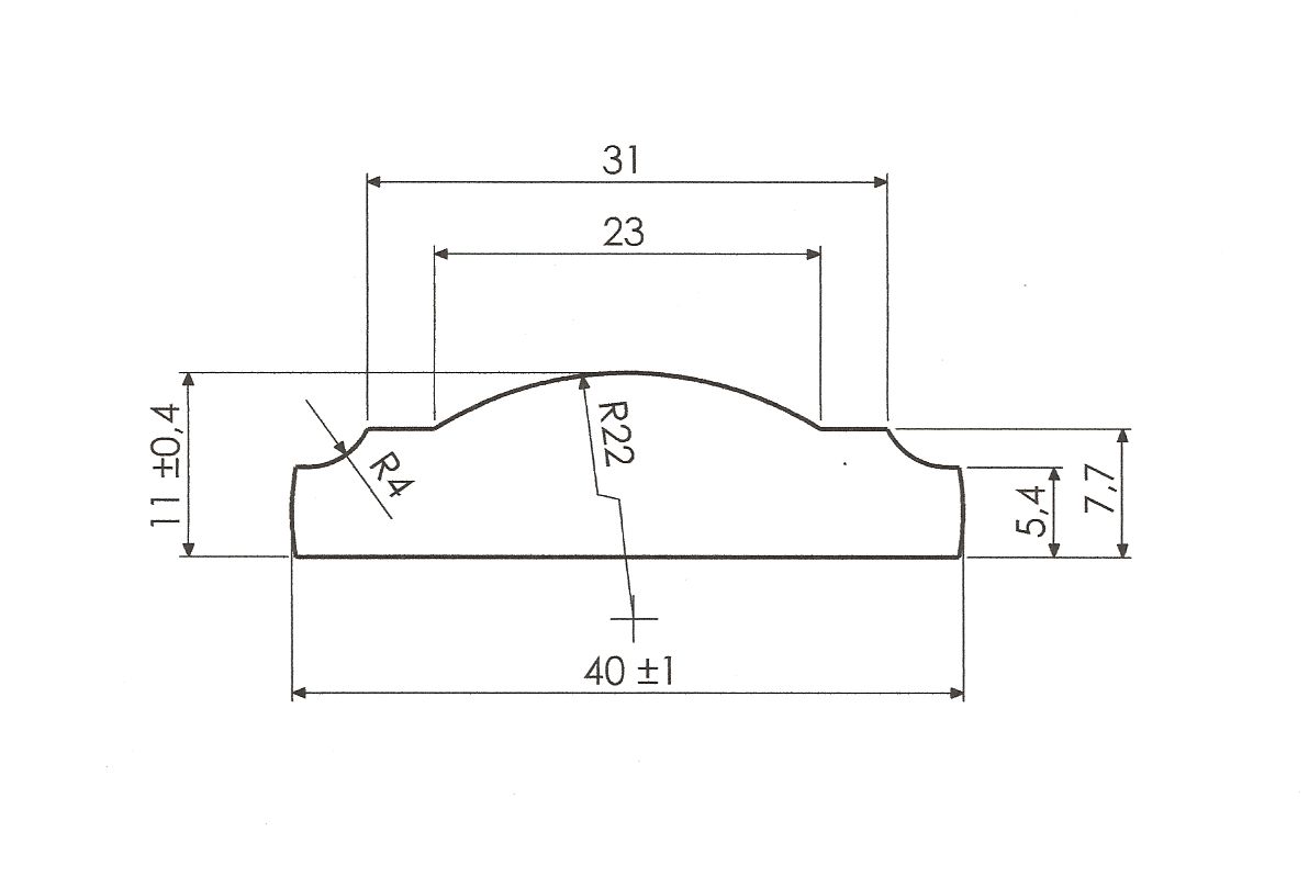 Madlo 40 x 11 x 3000 mm