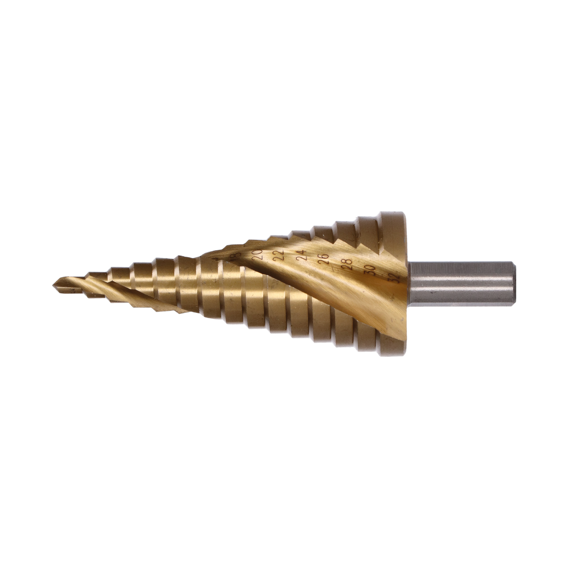 Stupňovitý kužeľový vrták HSS M35 TiN 4-32 mm