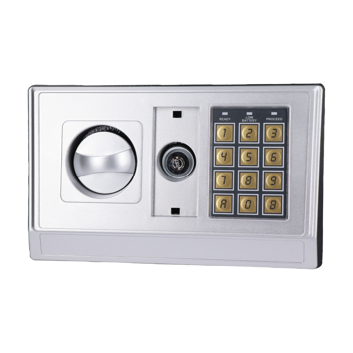 Elektronický trezor, hrúbka dverí 3 mm, telo 1 mm, čierny