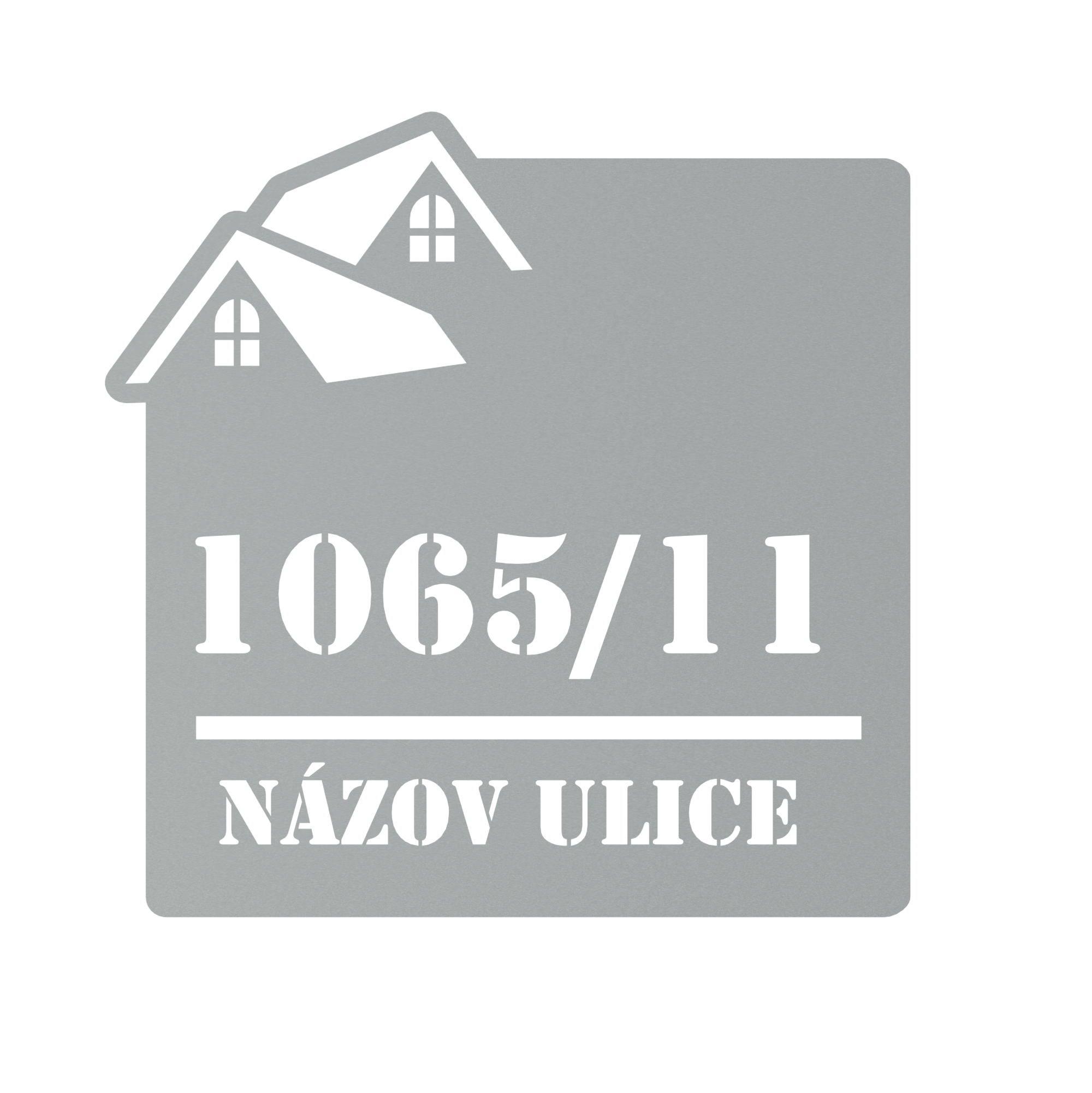Domové číslo, vzor 001, materiál: hliník