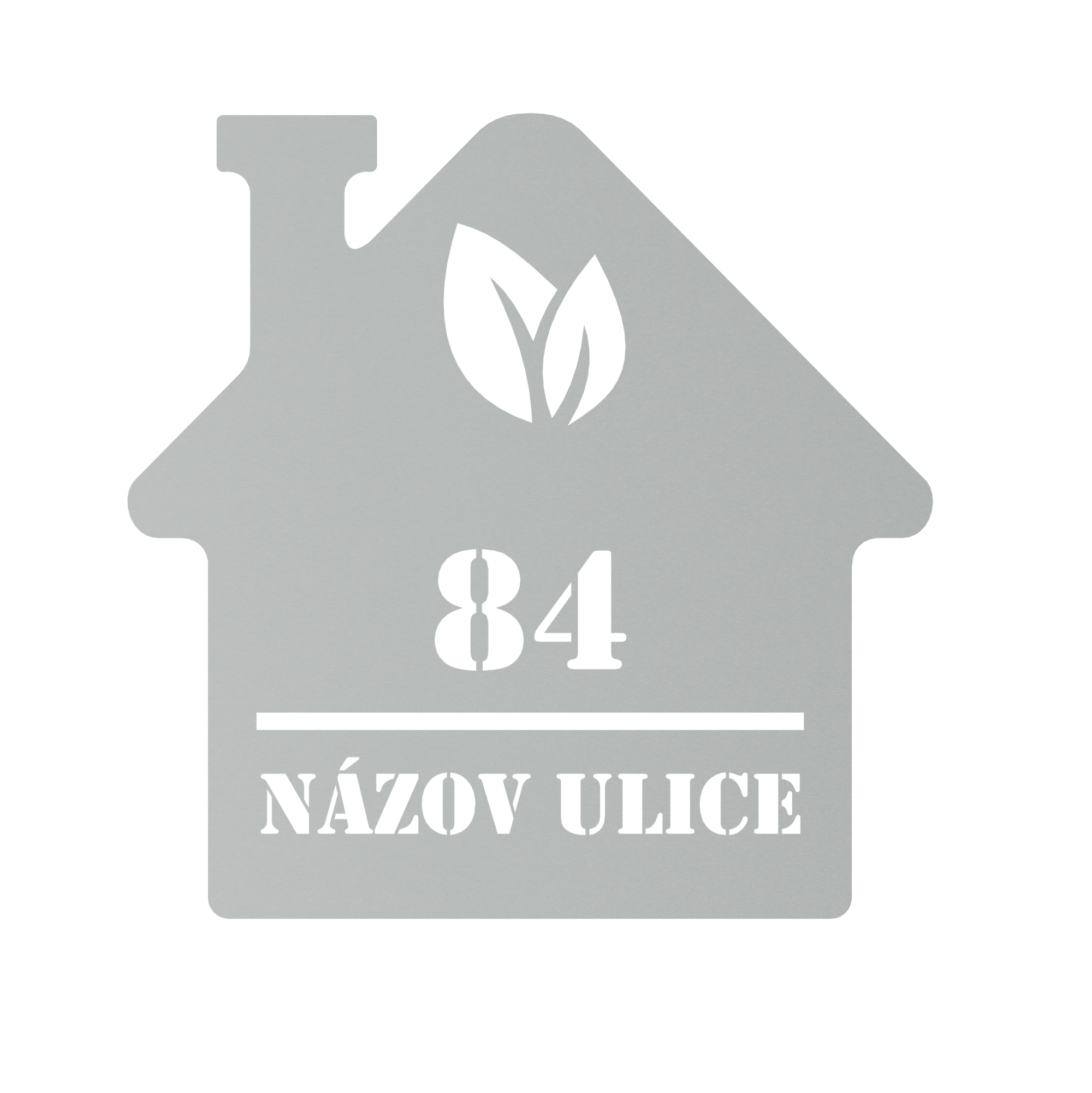 Domové číslo, vzor 002, bez povrchovej úpravy