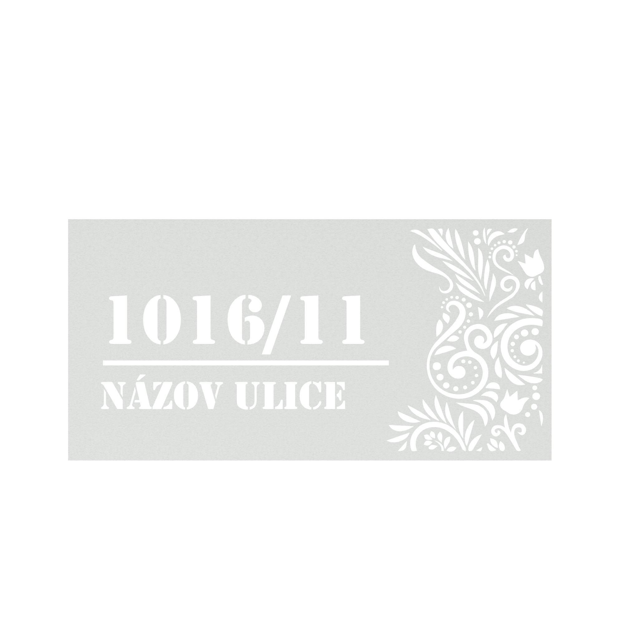 Domové číslo, vzor 006, brúsená nerez AISI 304