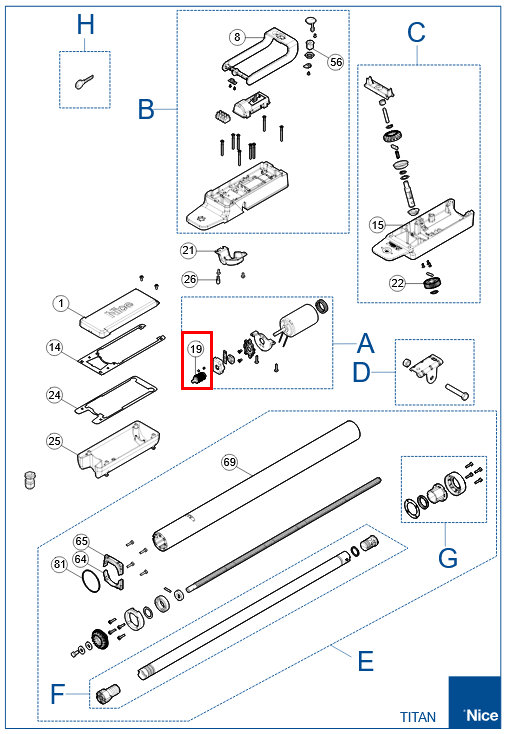 PMD1655R04.4610 Slimák pre TO40/5024/HS, TTN3724HS/6024HS