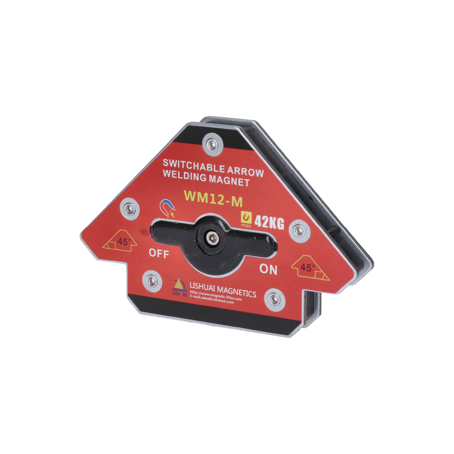 Zvárací magnet, 42 kg, uhly: 45°, 90°, 135°, neodymový