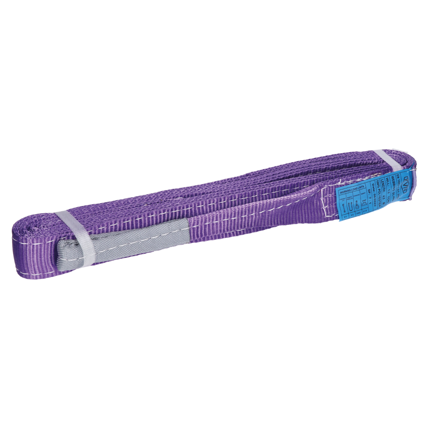 Zdvíhací popruh, nosnosť 1,5 t, 50 x 4500 mm, 7:1