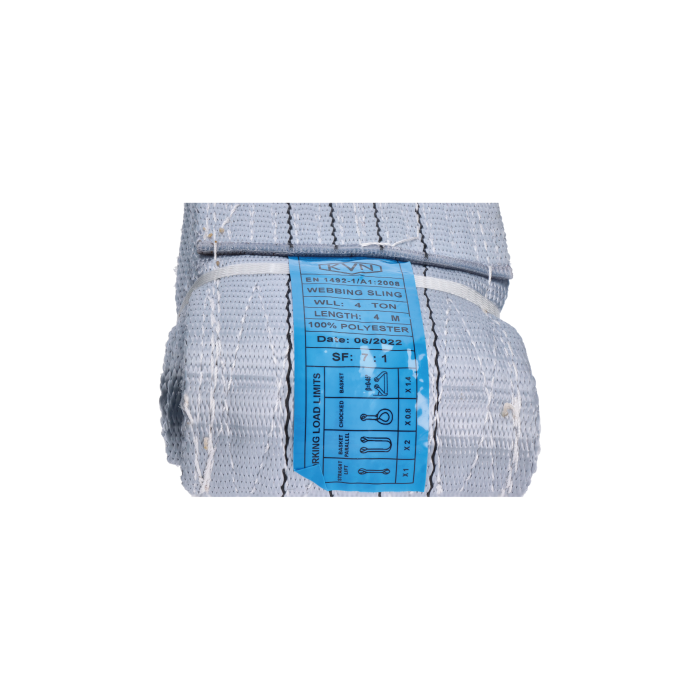 Zdvíhací popruh, nostnosť 4 t, 120 x 4000 mm, 7:1