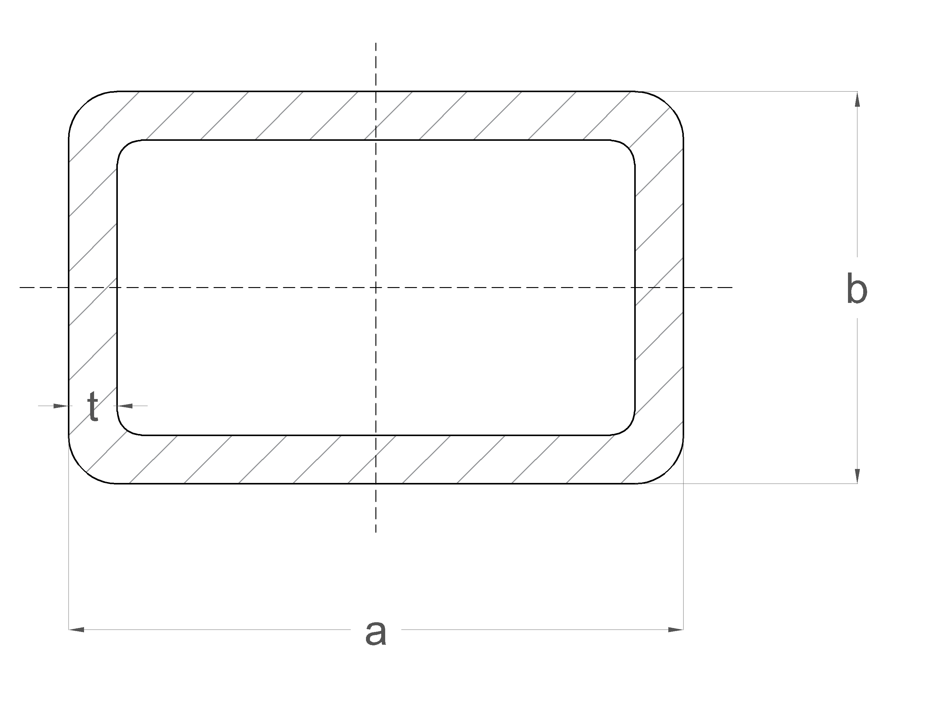 Uzavretý profil 60 x 40 x 2 x 3000 mm, čierny S235, hladký