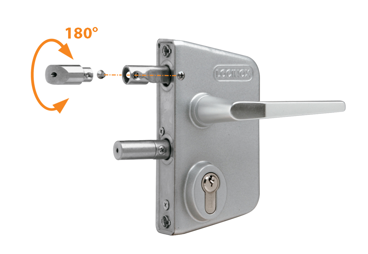 Zámkový set LAKQ U2 pre profil ø 60 - 80 mm, voliteľná RAL Locinox farba ZILV
