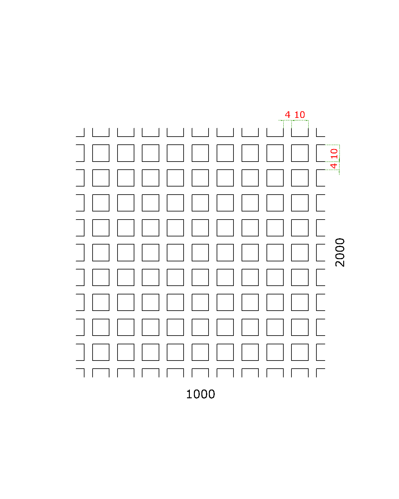 Dierovaný plech Zn t = 1 mm, otvor 10 x 10 mm, rozteč 14 mm