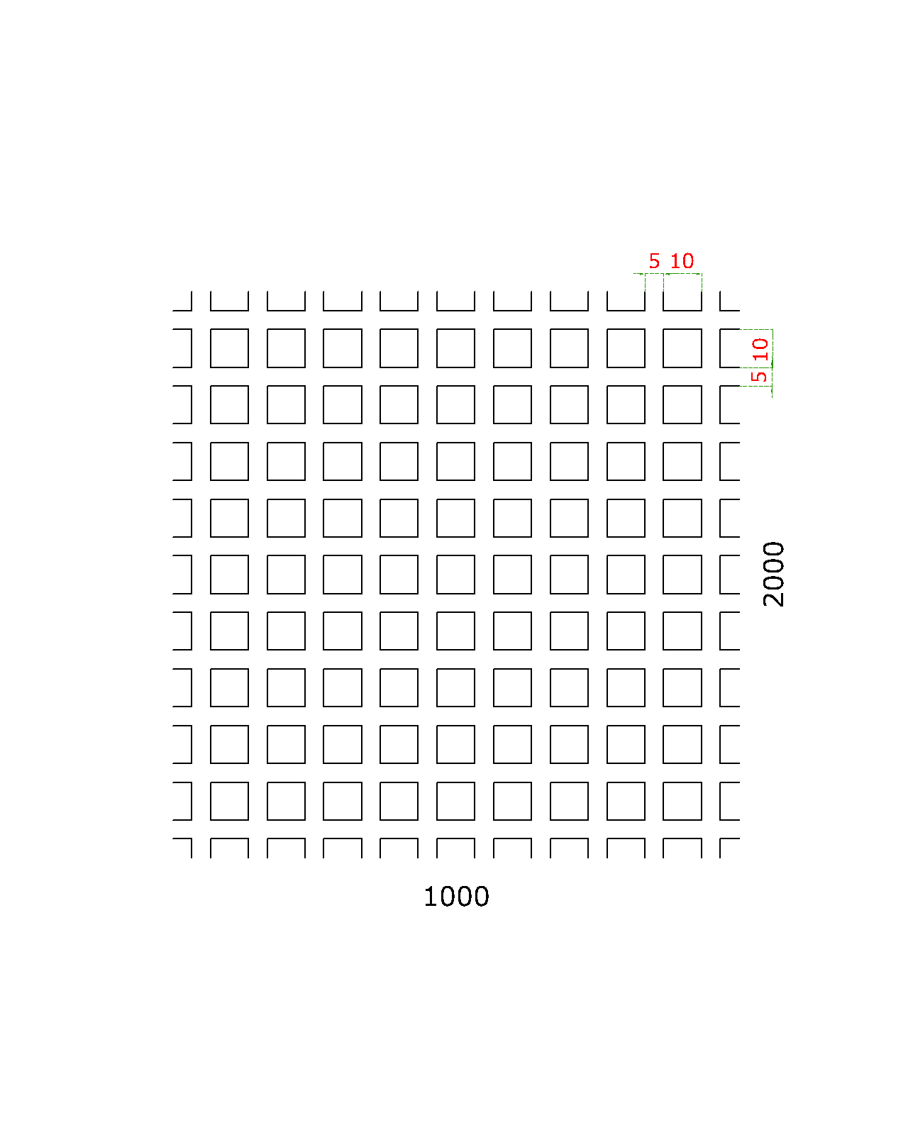 Dierovaný plech Fe t = 1,5 mm, otvor 10 x 10 mm rozteč 15 mm