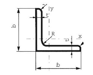 Tyč L 50 x 50 x 4 x 6000 mm, čierna S235, rovnomerná