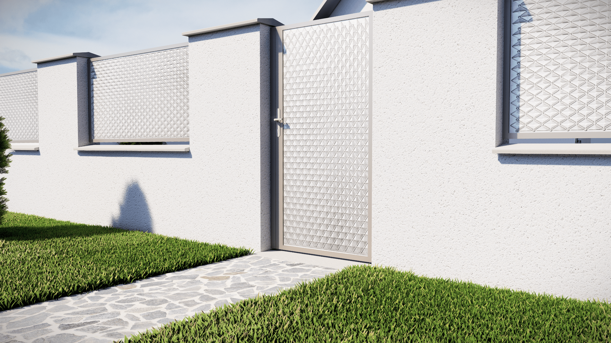 Plech pozinkovaný, 2000 x 1000 x 1,2 mm, 3D vzor guľa-ihlan