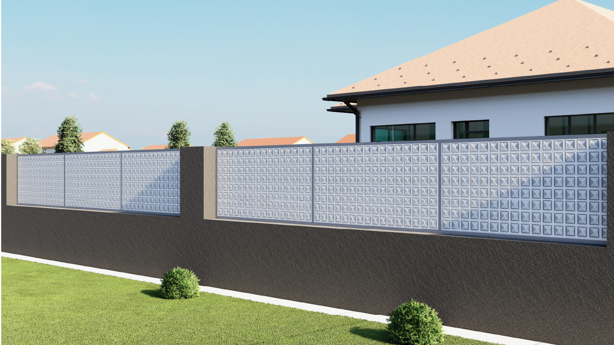 Plech pozinkovaný, 2000 x 1000 x 1,2 mm, 3D vzor štvorec