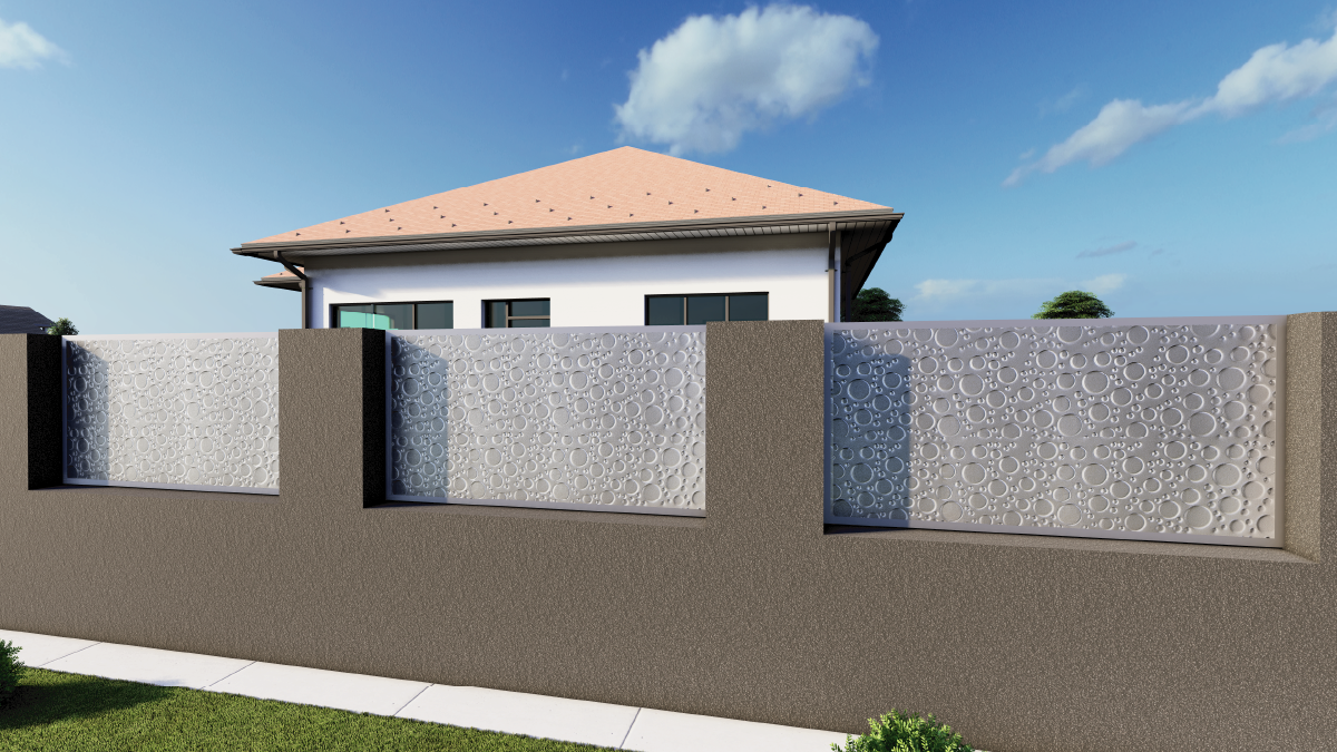 Plech pozinkovaný, 2000 x 1000 x 1,2 mm, 3D vzor kruhy