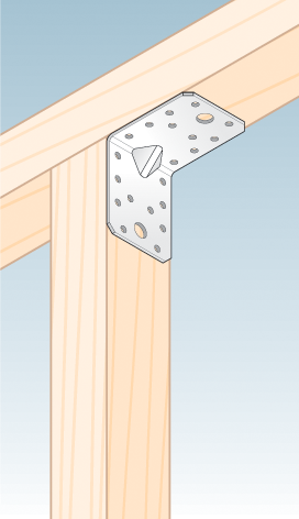 Uholník s prelisom 70 x 70 x 55 x 2 mm, pozink, ø 5/11 mm