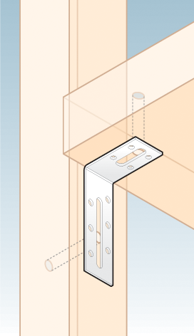 Uholník nastaviteľný 80 x 55 x 30 x 2 mm, pozink