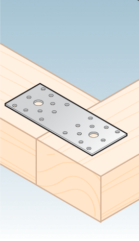Plochá spojka 280 x 55 x 2,5 mm, pozink, diery ø 5/11 mm