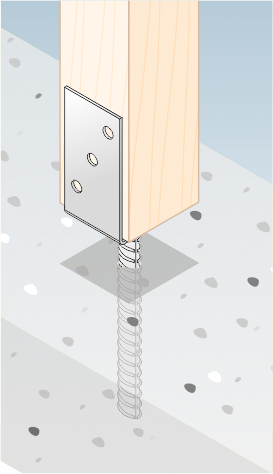 Pätka stĺpika U 61 x 120 x 324 x 4 mm, žiarový pozink