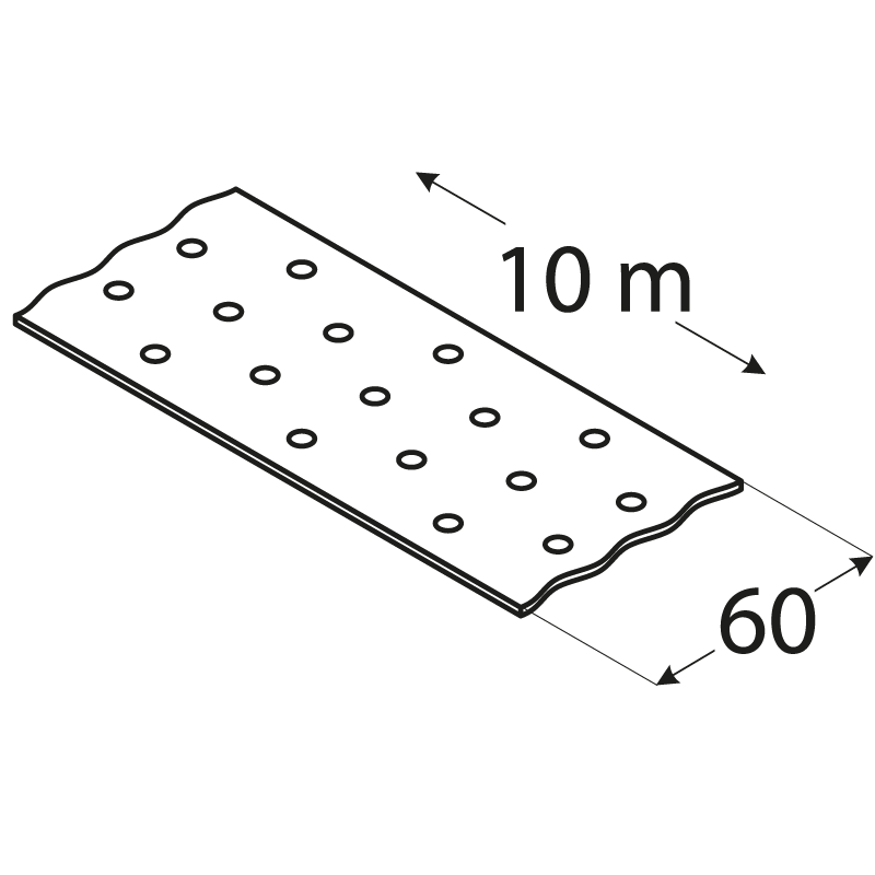 Montážna páska, 60 x 2 mm x 10 m, pozink