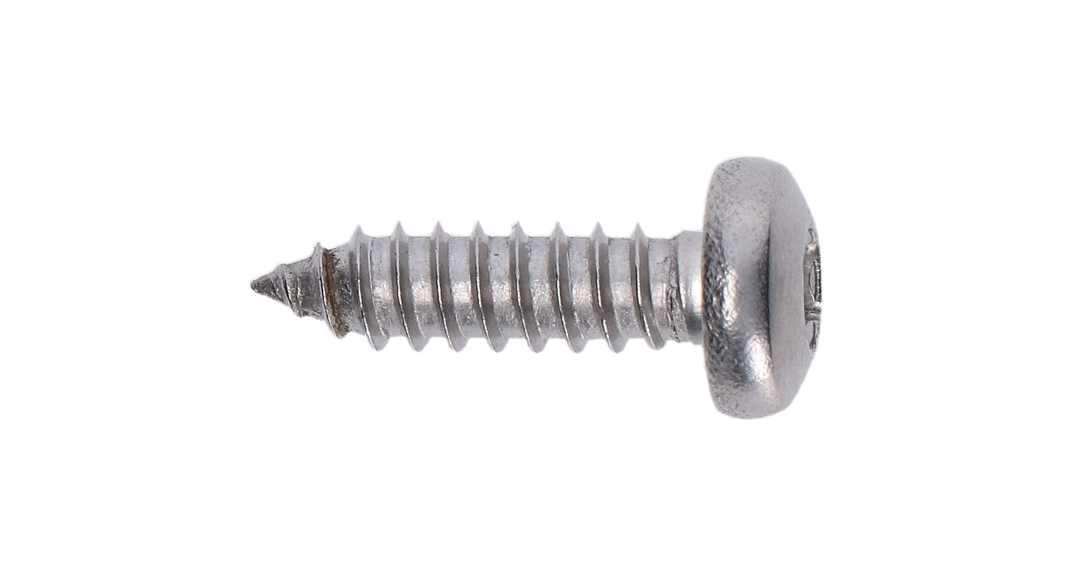 Nerezová skrutka samorezná 6,3 x 22 mm, polguľatá, AISI 304