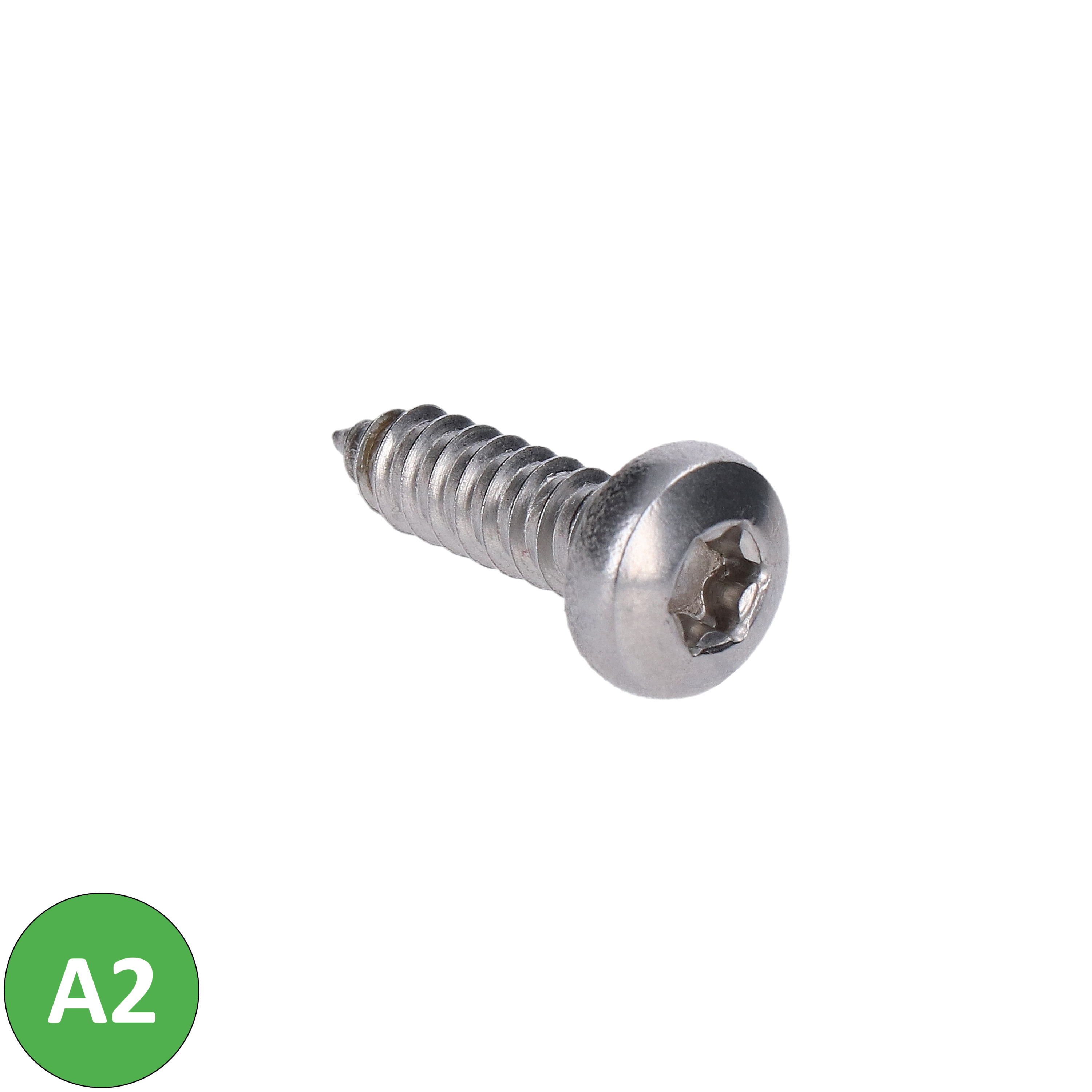 Nerezová skrutka samorezná 6,3 x 22 mm, polguľatá, AISI 304