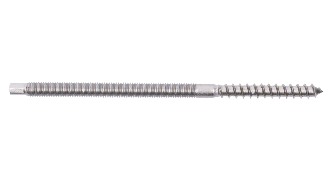 Závitový vrut 10 x 200 mm samorezný/metrický závit, AISI 304