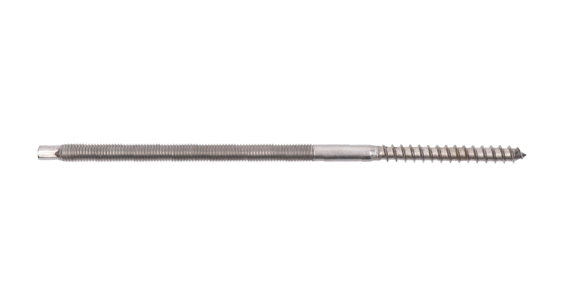 Závitový vrut 10 x 250 mm samorezný/metrický závit, AISI 304