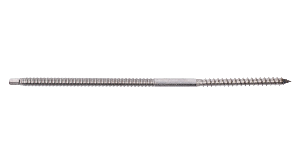 Závitový vrut 10 x 300 mm samorezný/metrický závit, AISI 304