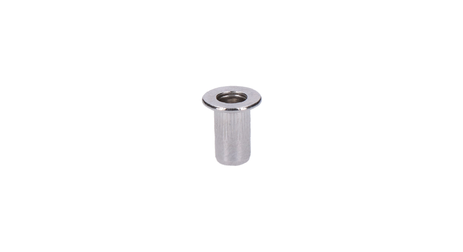 AISI 304 nitovacia matica M3, rýhovaný driek, L = 8 mm