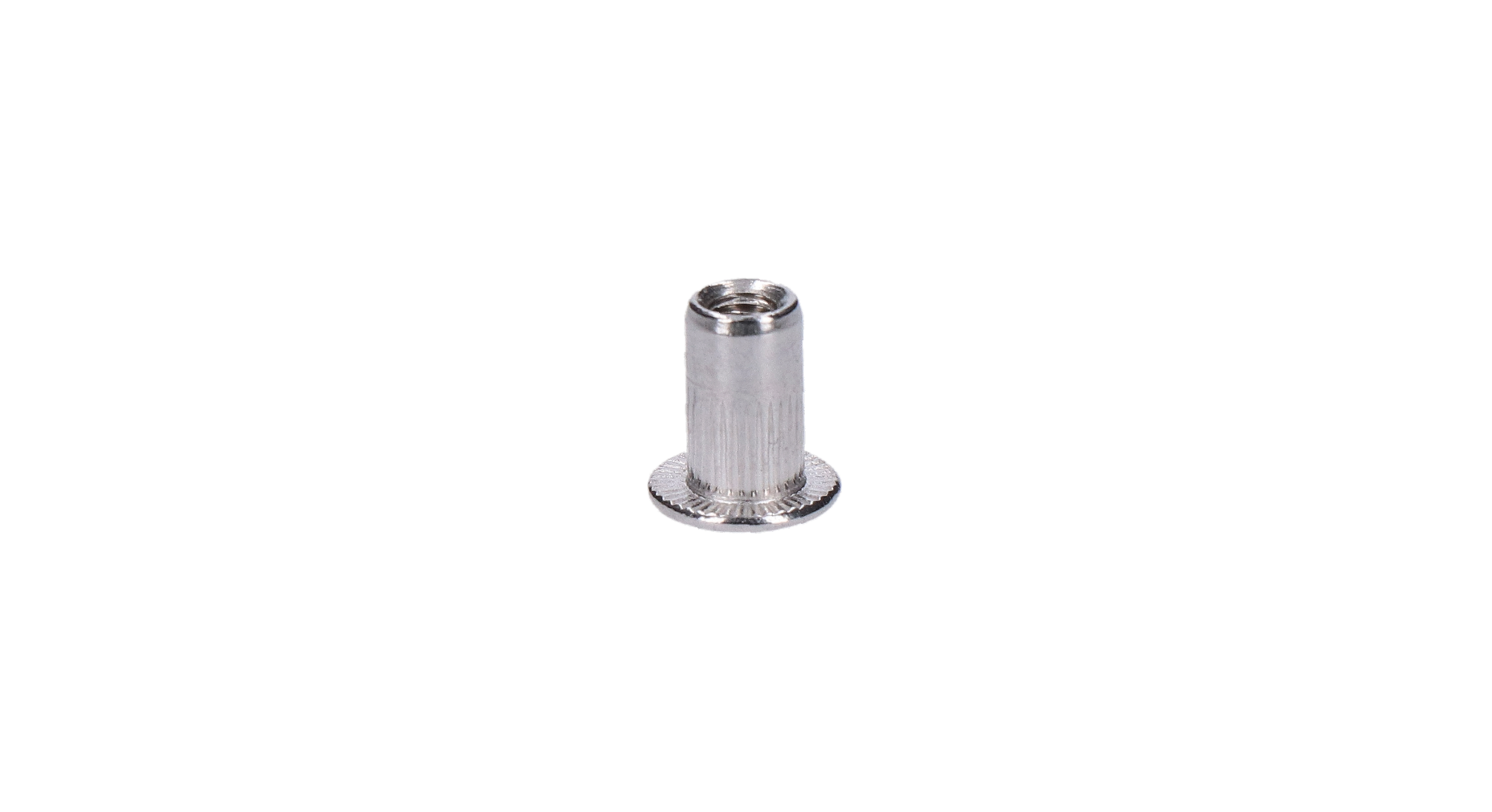 AISI 304 nitovacia matica M3, rýhovaný driek, L = 8 mm