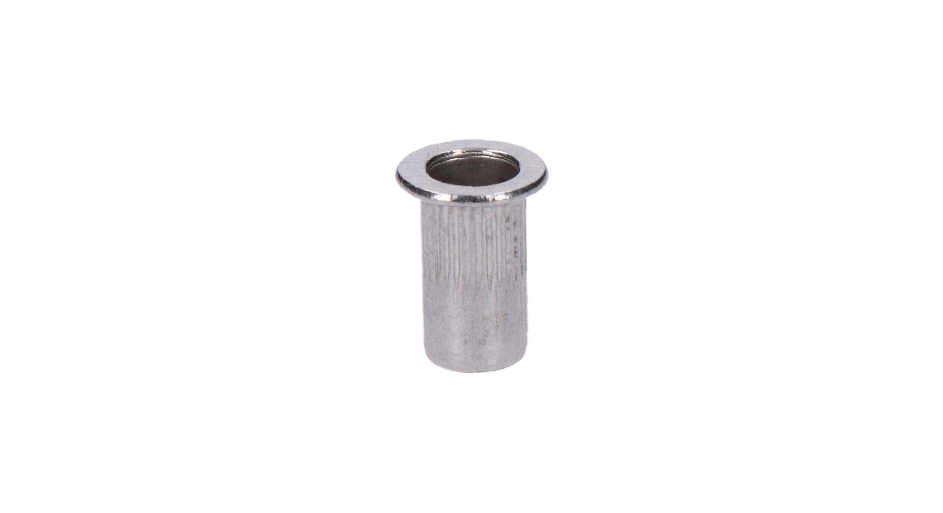 AISI 304 nitovacia matica M5, rýhovaný driek, L = 10 mm