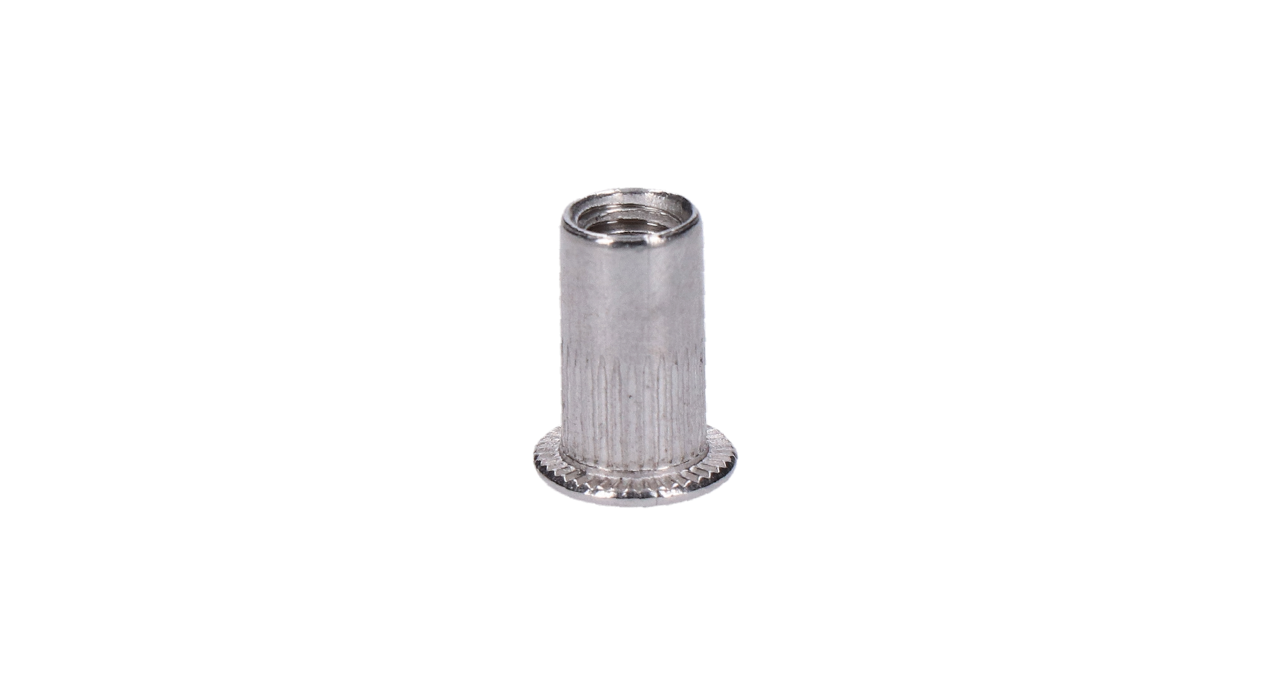 AISI 304 nitovacia matica M5, rýhovaný driek, L = 10 mm