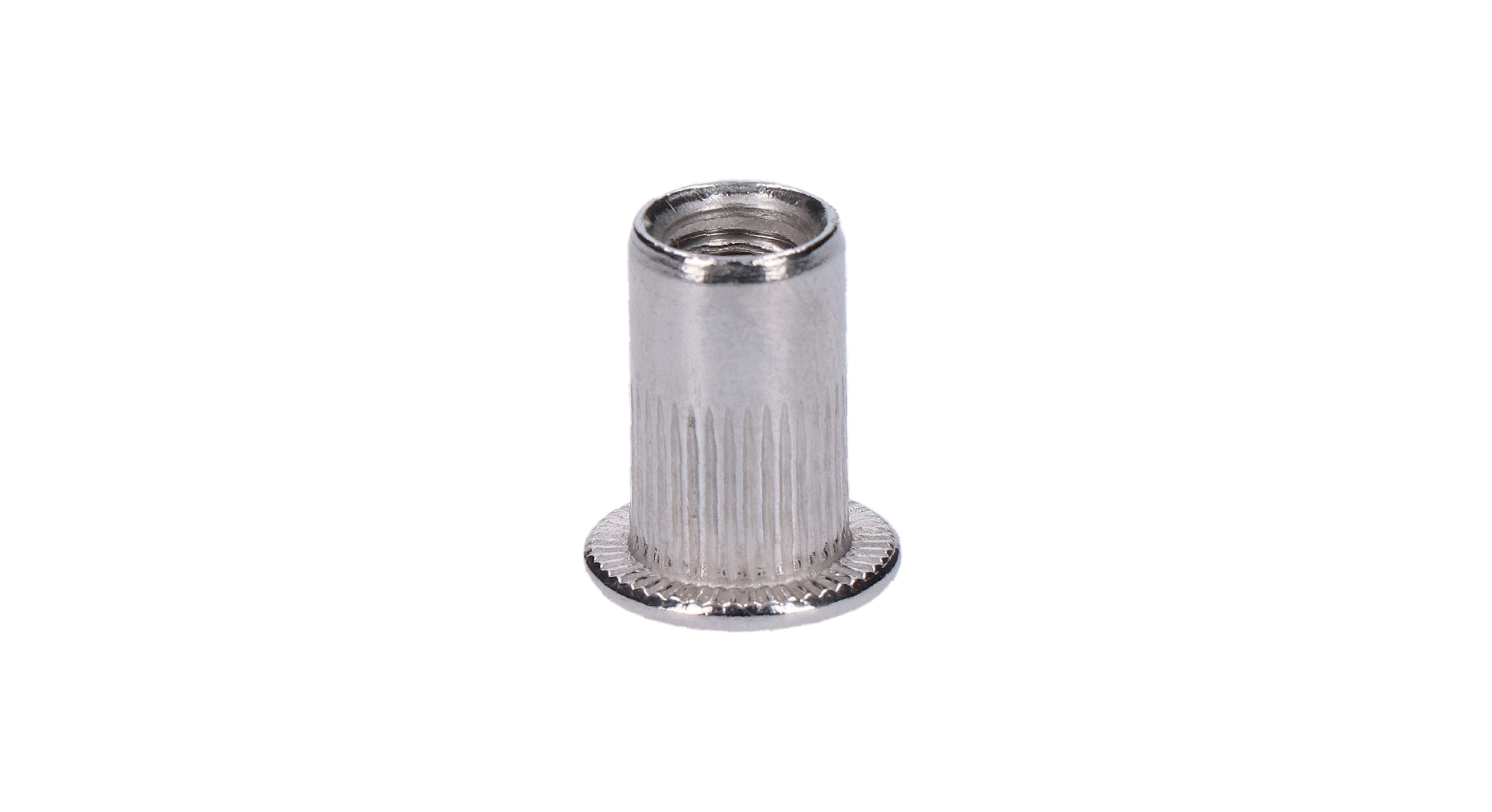 AISI 304 nitovacia matica M6, rýhovaný driek, L = 13 mm