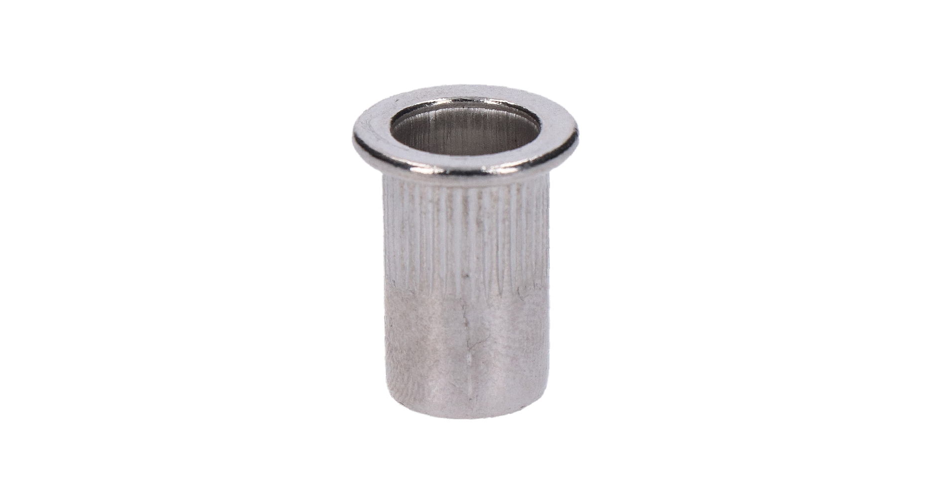 AISI 304 nitovacia matica M8, rýhovaný driek, L = 15,5 mm