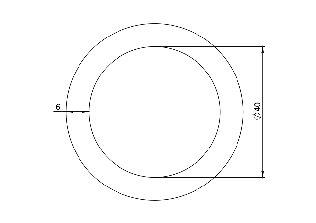Krúžok ø 40 mm, A4/AISI 316