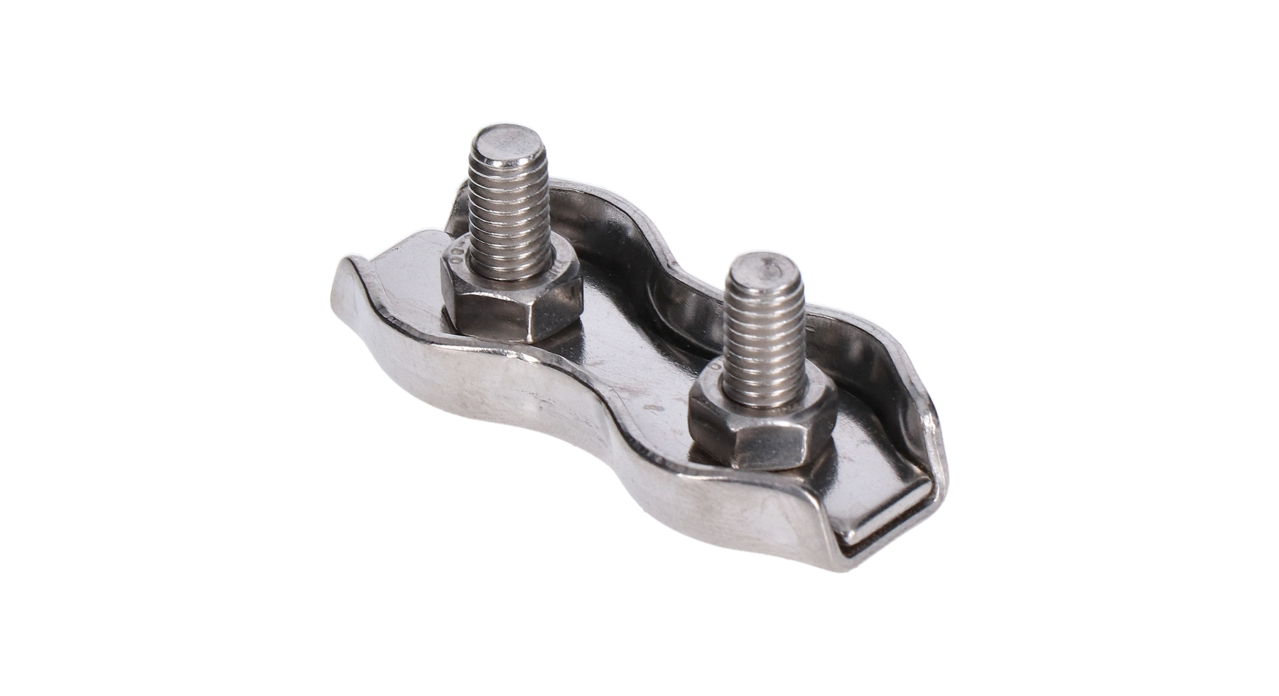 Lanková svorka, duplex pre lanko ø 4 mm, brúsená AISI 304