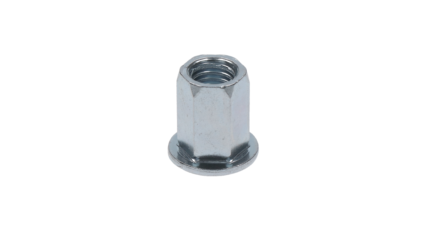 Nitovacia matica M6, plochá hlava, hex, L = 14,5 mm