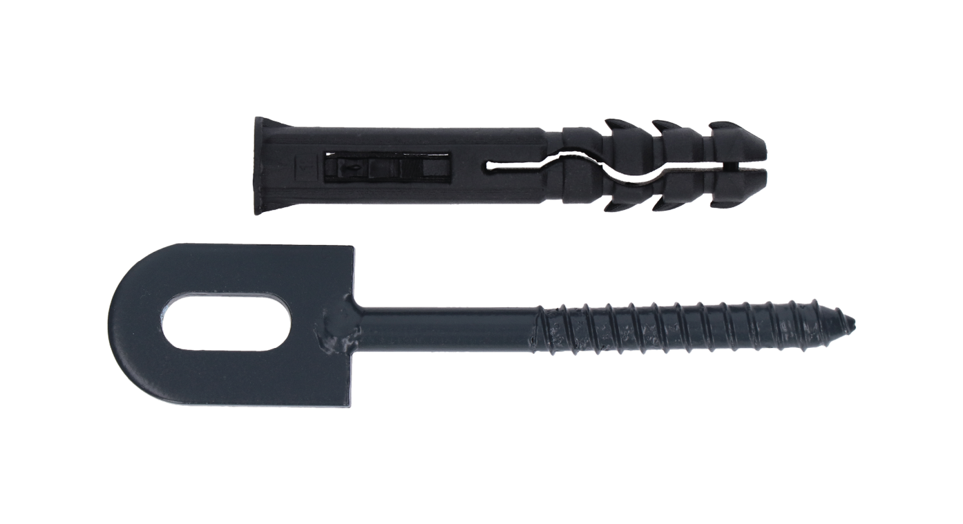 Kotvenie plotu 38 x 25 mm s hmoždinkou, antracit