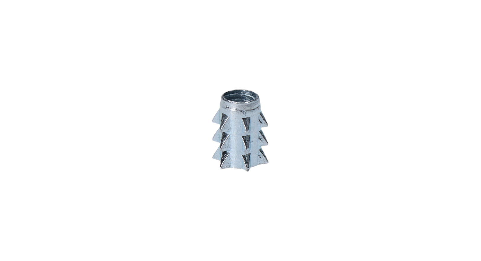 Narážacia matica do dreva M5 x 9,9 mm, zinková zliatina