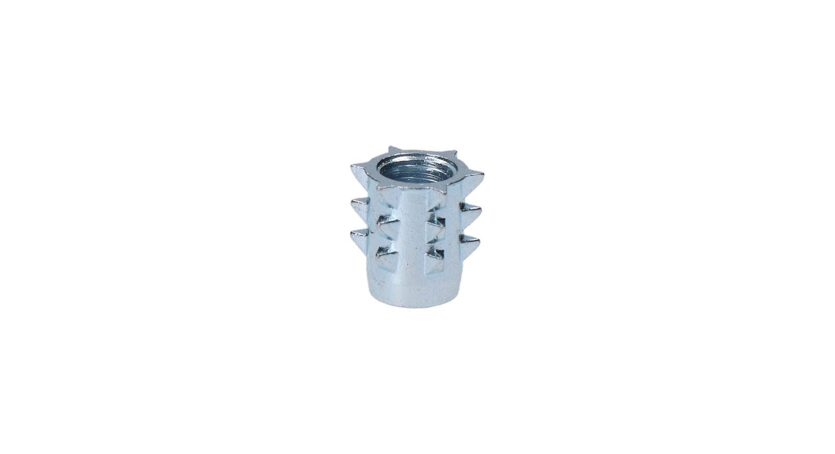 Narážacia matica do dreva M6 x 11 mm, zinková zliatina