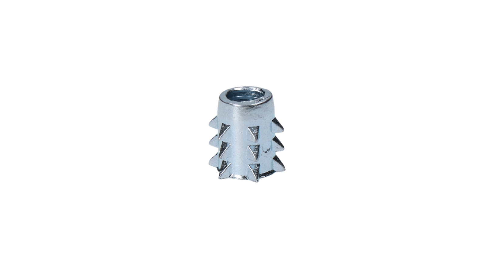Narážacia matica do dreva M6 x 11 mm, zinková zliatina