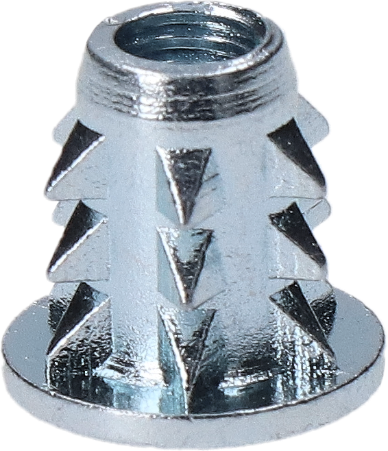Narážacia matica do dreva M6 x 13,9 mm, zinková zliatina