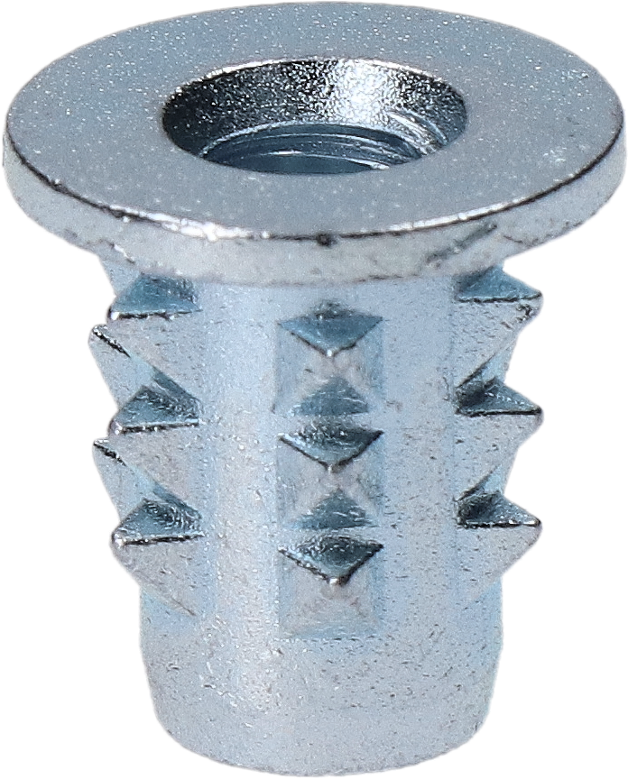 Narážacia matica do dreva M6 x 14,7 mm, zinková zliatina