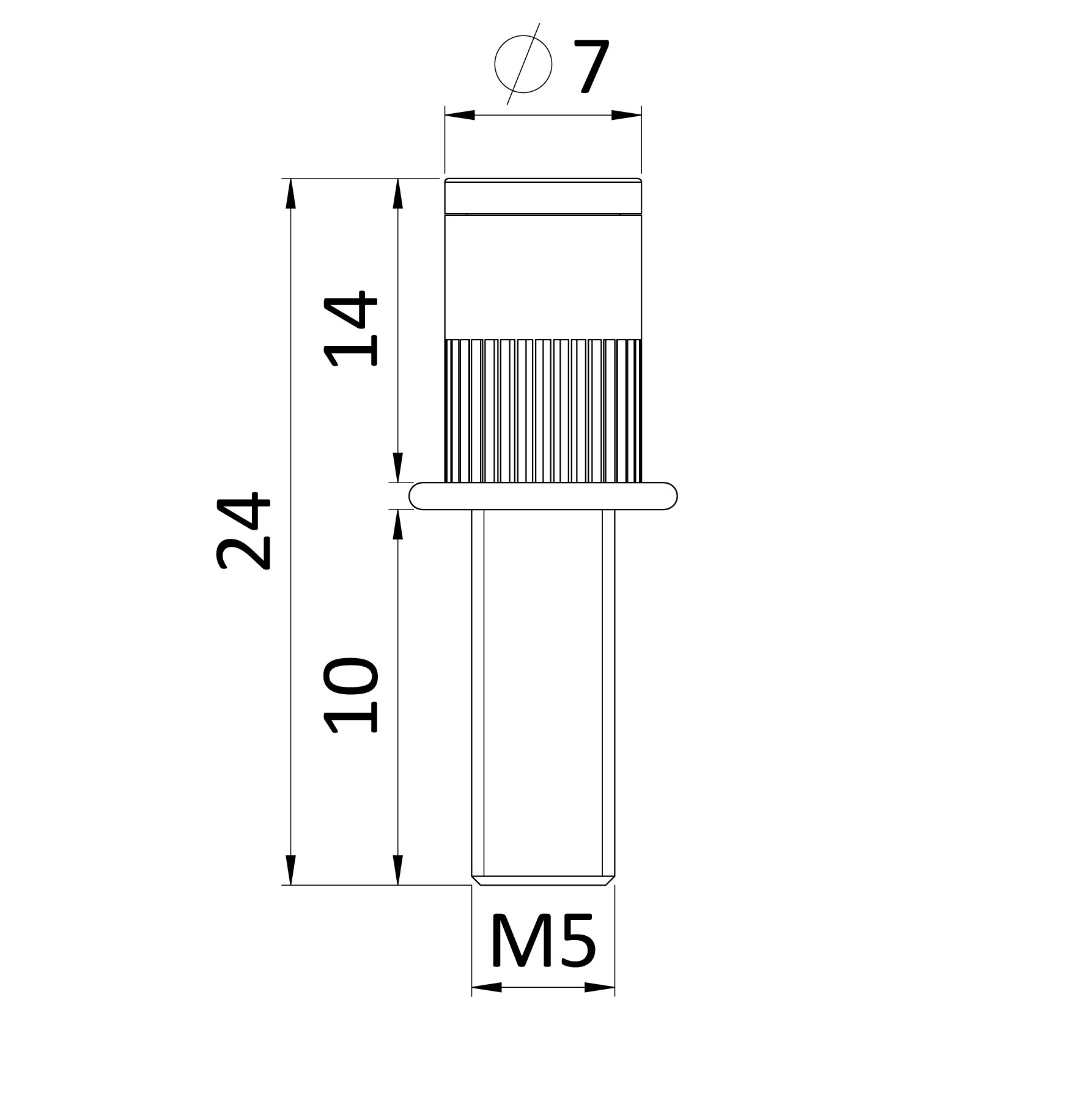 Nitovacia skrutka M5 x 9,2 mm
