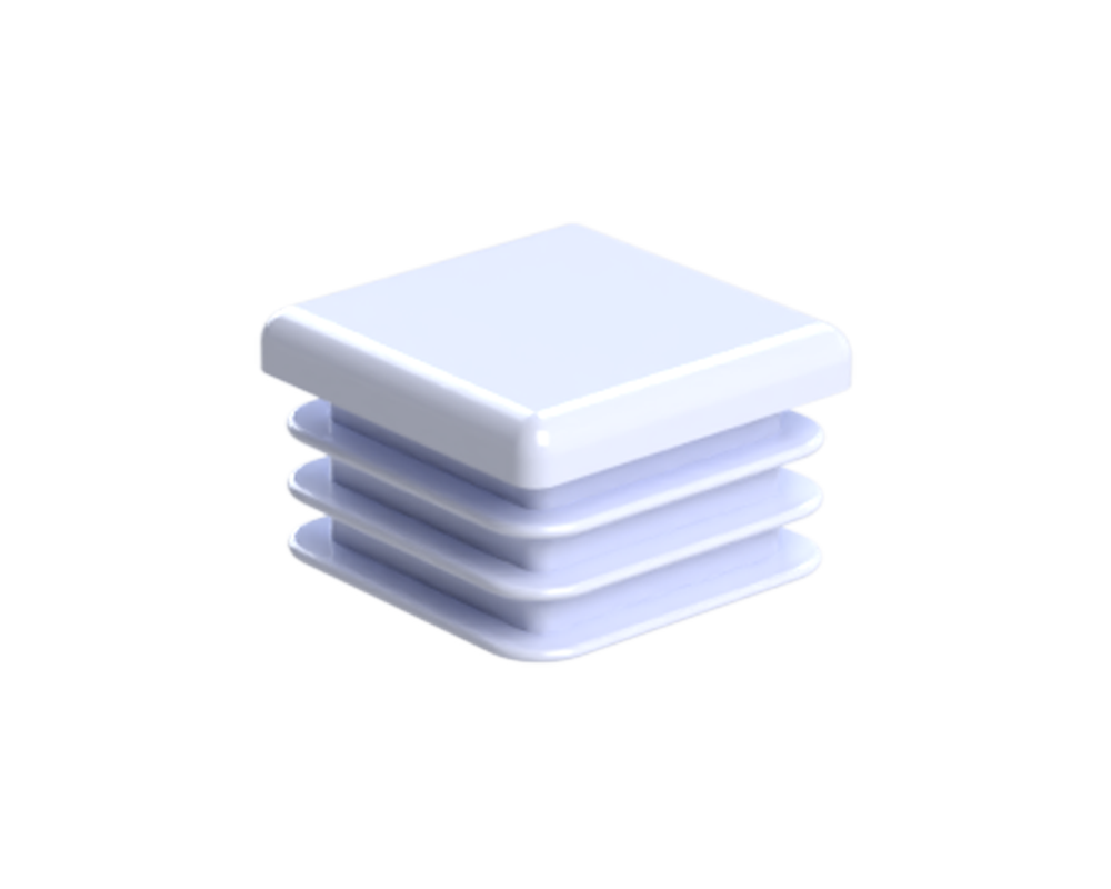 Krytka plastová 30 x 30 mm, biela