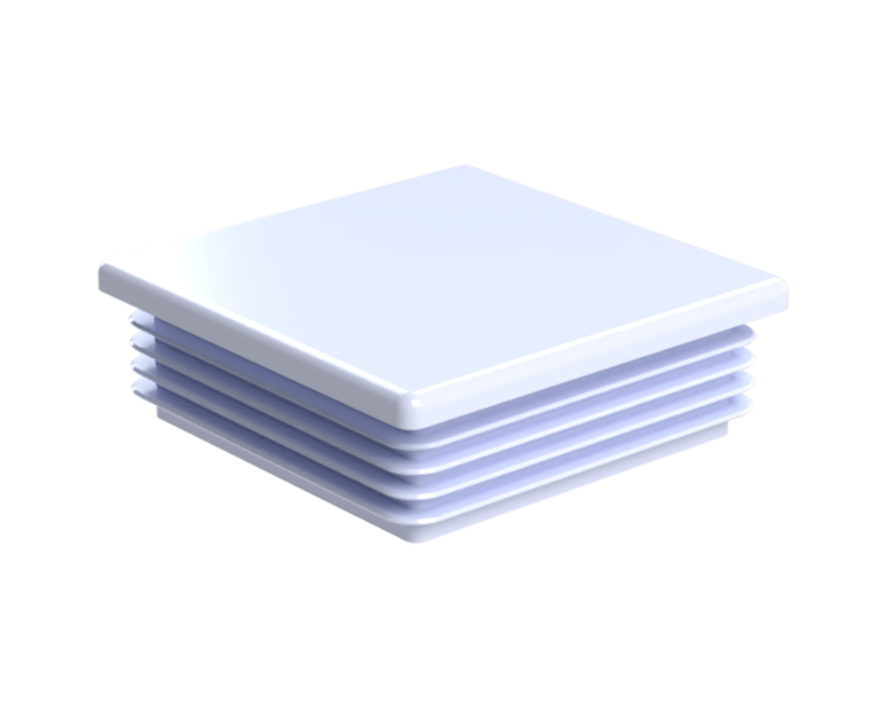 Krytka plastová 80 x 80 mm, biela