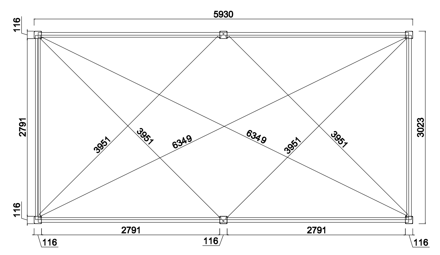Bioklimatická pergola, hliníková 3 x 6 m, samostatne stojaca